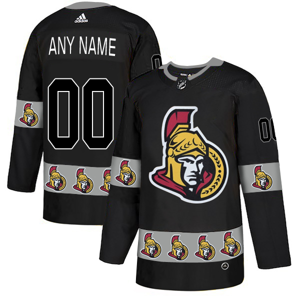 2018 NHL Men Ottawa Senators #00 Customized black jerseys->customized nhl jersey->Custom Jersey